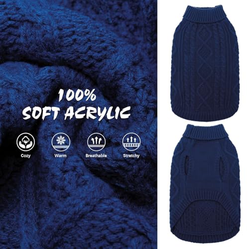 Dog Sweater for Small Dogs (NavyBlue / Small)