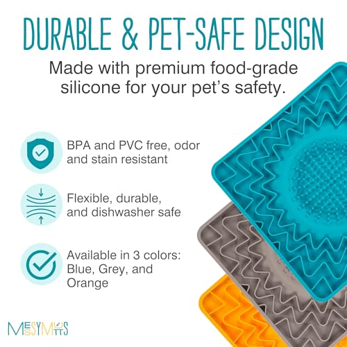 Framed Lick Bowl Mat (Blue / 9.5" x 9.5" - Framed)