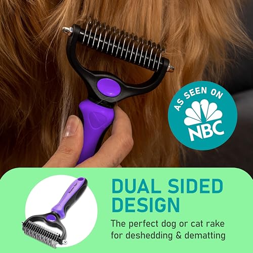 Pet Grooming Brush (Purple / L)