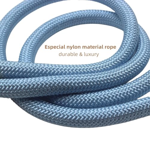 Multifunctional 8.5 ft Nylon Rope Hands Free Dog Leash for Running Small Medium Large Dogs (Black / 8.5FT x 10MM)