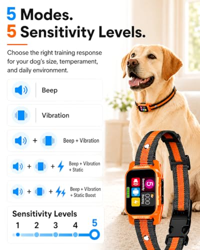 Smart Dog Bark Collar (Orange)