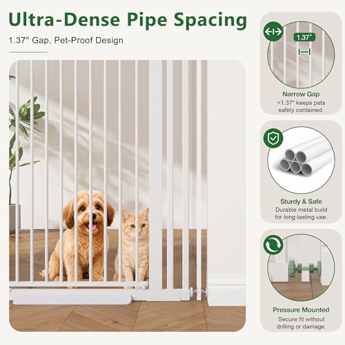 63" Extra Tall Pet Gate for Cat (63" Tall, 29.9"-41.3" Wide)