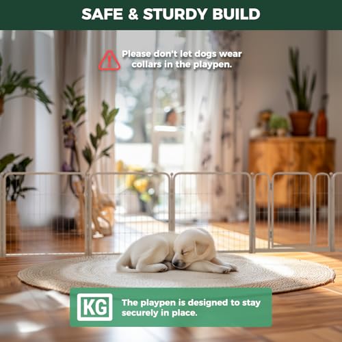 Homeplus Indoor Dog Playpen (White / 24"H)