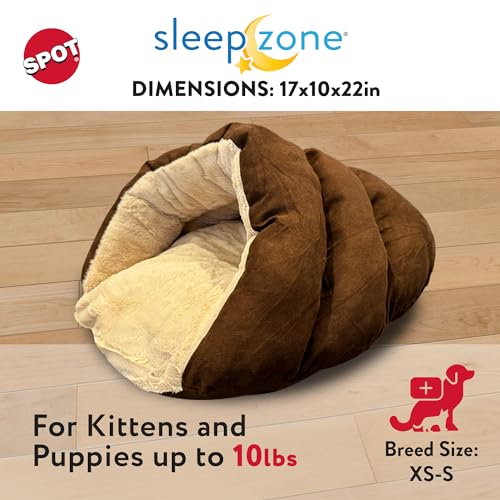 Sleep Zone Cuddle Cave Pet Bed (Brown)