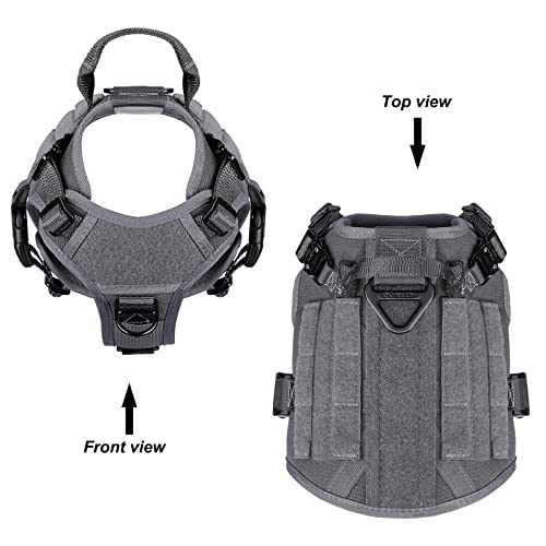 Tactical Dog Harness for Small Dogs (Small (Pack of 1) / Grey)