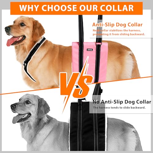 Dog Lift Harness for Senior (Pink / M)