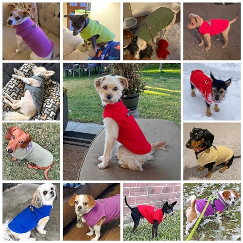 Dog Fleece Vest Sweater Winter Jacket for Small and Medium Dogs with D (Medium / GREEN)