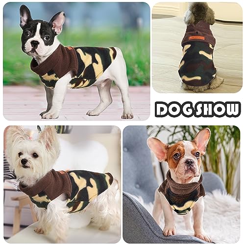XXS Dog Sweaters for Small Dogs Girl Dog Clothes for Small Dogs Boy Girl Winter Stretch Sweatshirt Warm Puppy Sweater for Chihuahua Teacup Yorkie Pet Outfit Clothing Apparel (Camouflage / XX-Small (Chest 11in ))