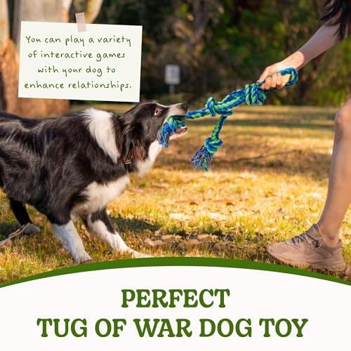 Dog Rope Toy for Large Dogs Heavy Duty Dog Chew Toys for Aggressive Chewers (2 Pack-Large / Large)