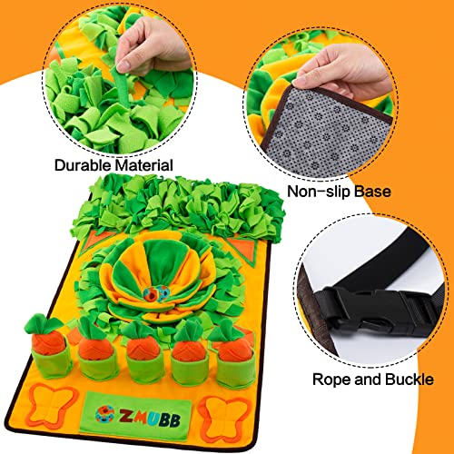 Pet Snuffle Mat for Dogs Sniff Mat Nosework Feeding Mat Slow Feeder Interactive Dog Puzzle Toys for Training and Stress Relief Encourages Natural Foraging Skills (31''x19'')