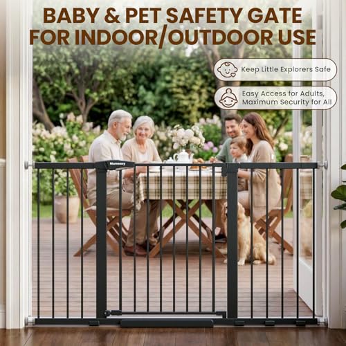 29.7 57" Extra Wide Baby Gate (Black / 29.7-57"W x 30"H)
