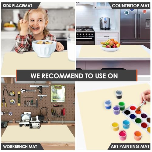 Extra Large Silicone Mats for Countertop (03-beige / 23.6"L x 15.7"W)