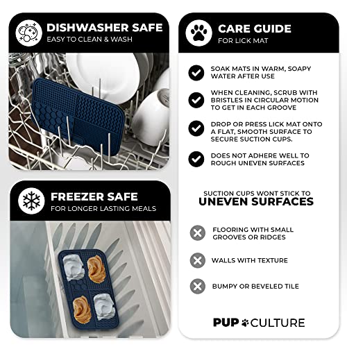 Dog Lick Mat for Dogs (1 Pack / Navy)