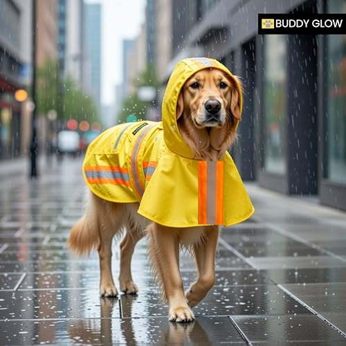 Waterproof Dog Raincoat with Two (Large)