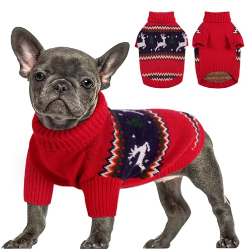 Dog Christmas Sweater (Small / Christmas Red)
