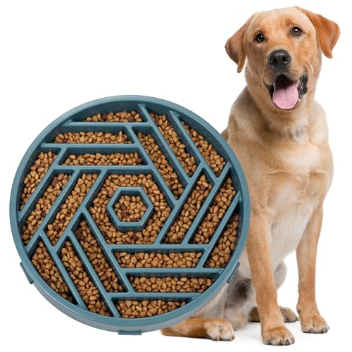 Slow Feeder Dog Bowl (navy blue)