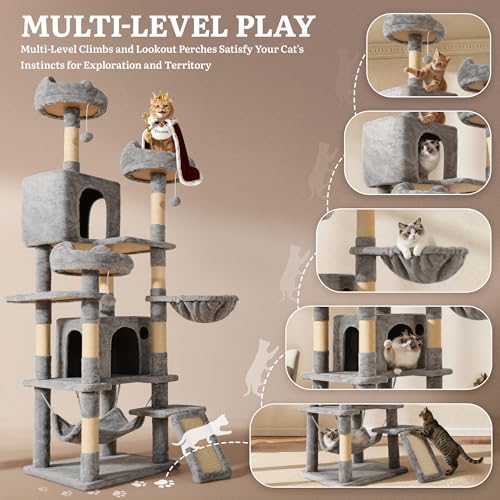 75 Inch Tall Multi (Light Gray / 75 inch)