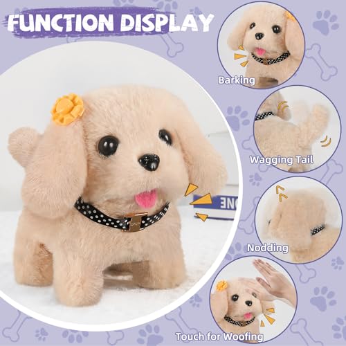 16 Pcs Robot Dog Toys for Girls (Purple and Pink)
