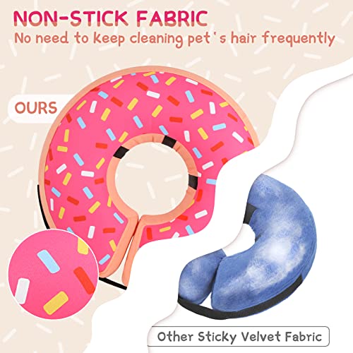 Inflatable Dog Cone Collar Alternative After Surgery (Donut Pink / S(Neck 7"-9.5"))