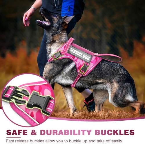 Tactical Dog Harness (X-Large / Pink Camo)