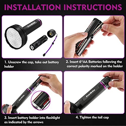 128 LED UV Blacklight Flashlight (128 LED)