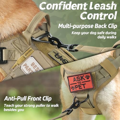 Tactical Dog Harness for Small (Brown / Small)
