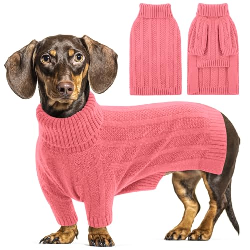 Small Dog Sweaters for Small Dogs Girl Boy (Small / Pink)