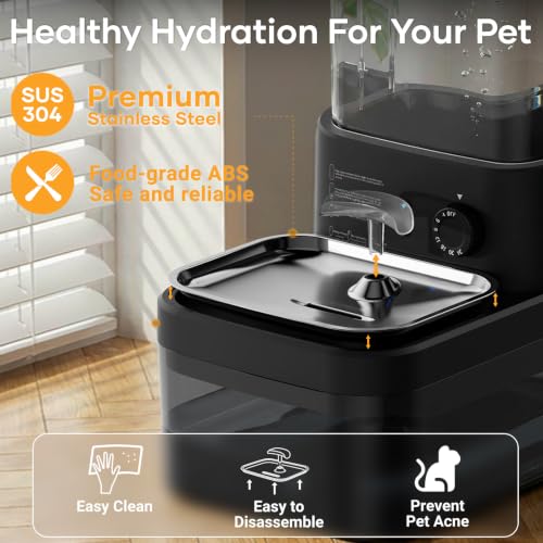 3L Filterless Cat Water Fountain (Black)
