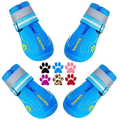 Dog Shoes for Hot Pavement (Size 8: 3.0''x3.3"(W*L) (Pack of 4))