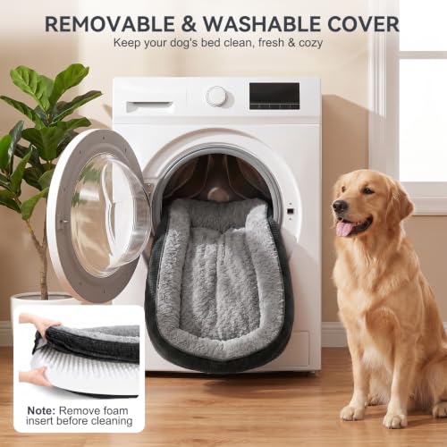 Orthopedic Dog Bed for Large Dogs (Black / 35"l X 25"w X 7.0"th)