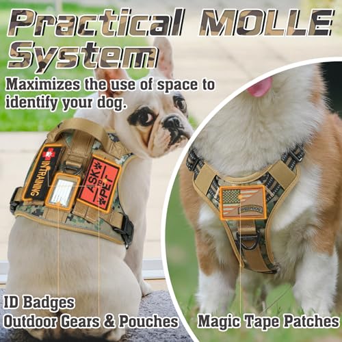 Tactical Dog Harness for Small (Brown camo / Small)