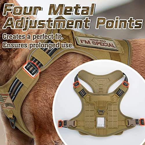 Tactical Dog Harness for Large (Brown / Large)
