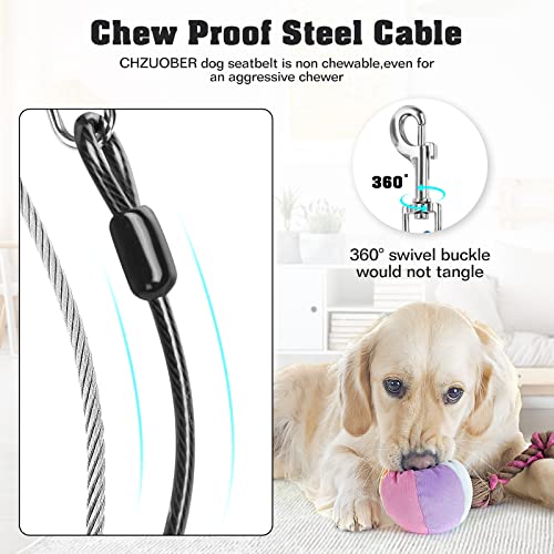 Chew Proof Dog Car Seat Belt (Black(Detachable) / 1 Pack)