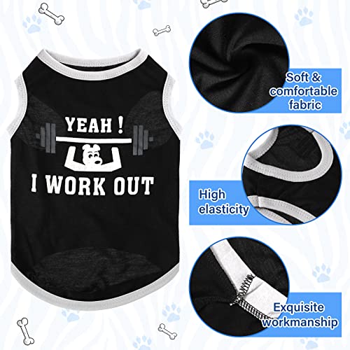 8 Pcs Dog T Shirts Printed Funny (Large)
