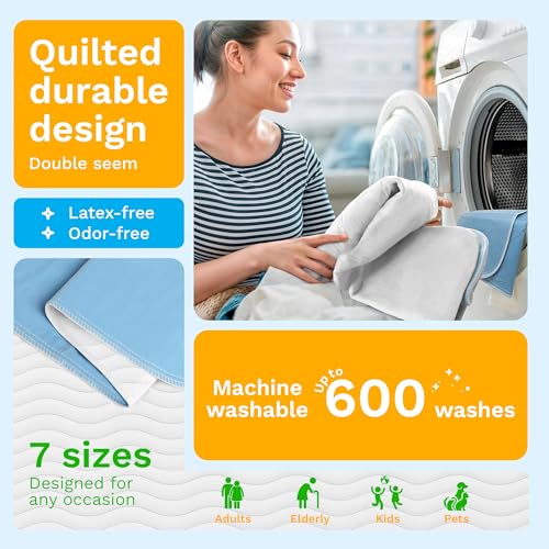 Washable Underpads (Blue/White / 4 Pack - 30x34)