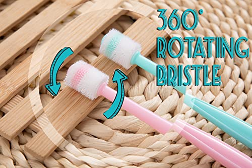 by Emmeliestella Small Dog & Cat Toothbrush 360° Soft Silicone