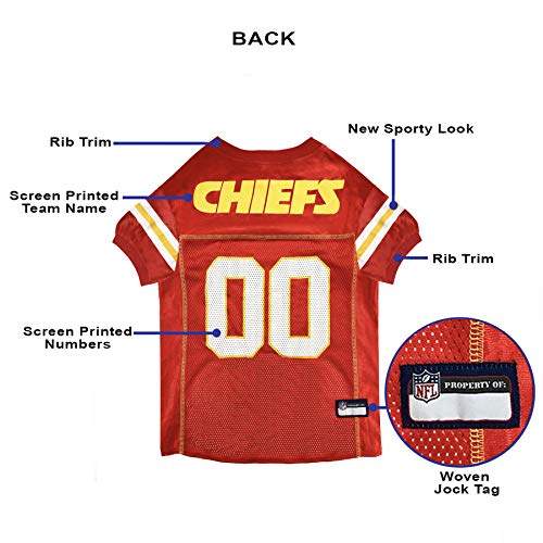 NFL AFC West Mesh Jersey for Dogs (Medium / Kansas City Chiefs)