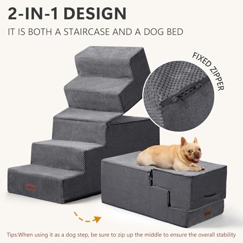 Dog Steps for High Bed (Grey)