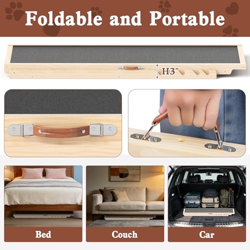 Dog Ramp for High Bed Couch (55"Lx 18.3"W x3"H)