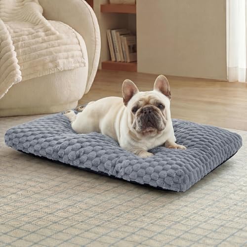 Washable Dog Bed for Crate Medium Size Dog (Grey / 29x21x3)