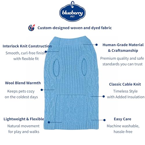 Award Winning Dog Sweater in Alaskan Blue (12 inch (Pack of 1) / Alaskan Blue)