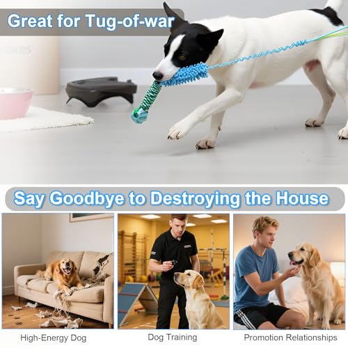 Dog Tug Toy Interactive Dog Rope Toys (Blue Tug Toy / Large)