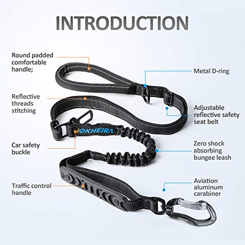 Multifunctional Tactical Dog Leash Heavy Duty (Black)