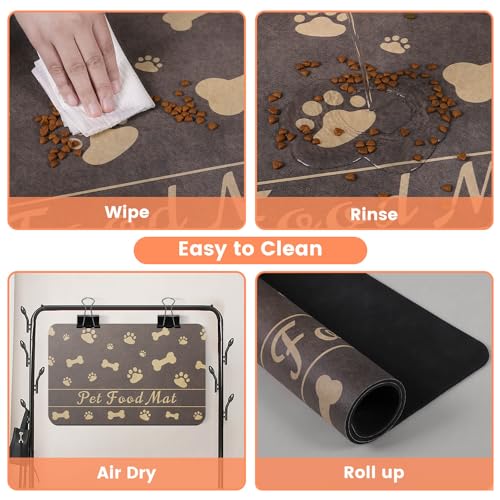 Pet Feeding Mat (Brown / 24"L x 16"W)