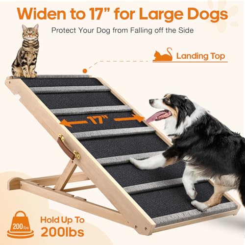 Dog Ramp for Bed (Brown / Large)