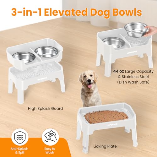 Elevated Dog Bowls (Light Grey / Large)