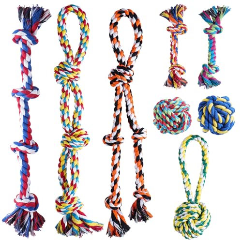Large Dog Toys for Aggressive Chewers (8 Pack-Large)