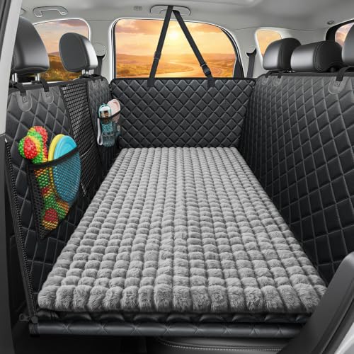 Back Seat Extender for Dogs (Black and Light Grey / M - Cars / Full Size SUVs)