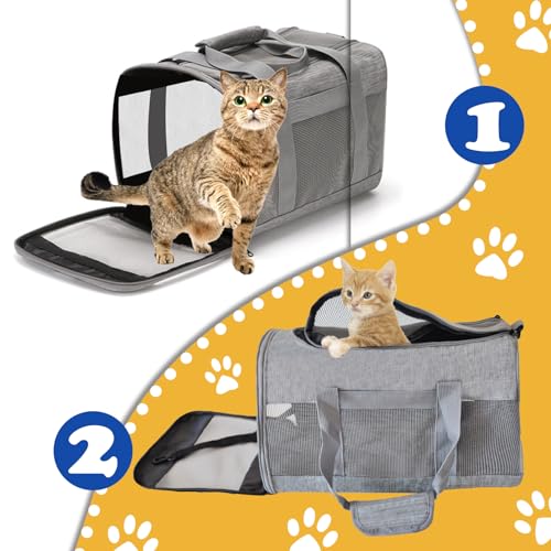 Pet Carrier Bag for Cats (【Gray】)