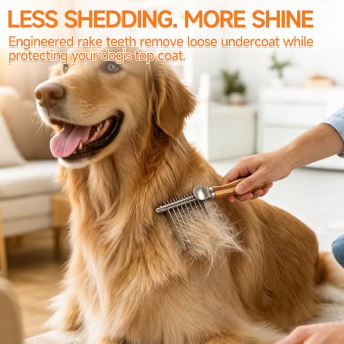 Pet Dematting Comb for Dogs & Cats (Wood)